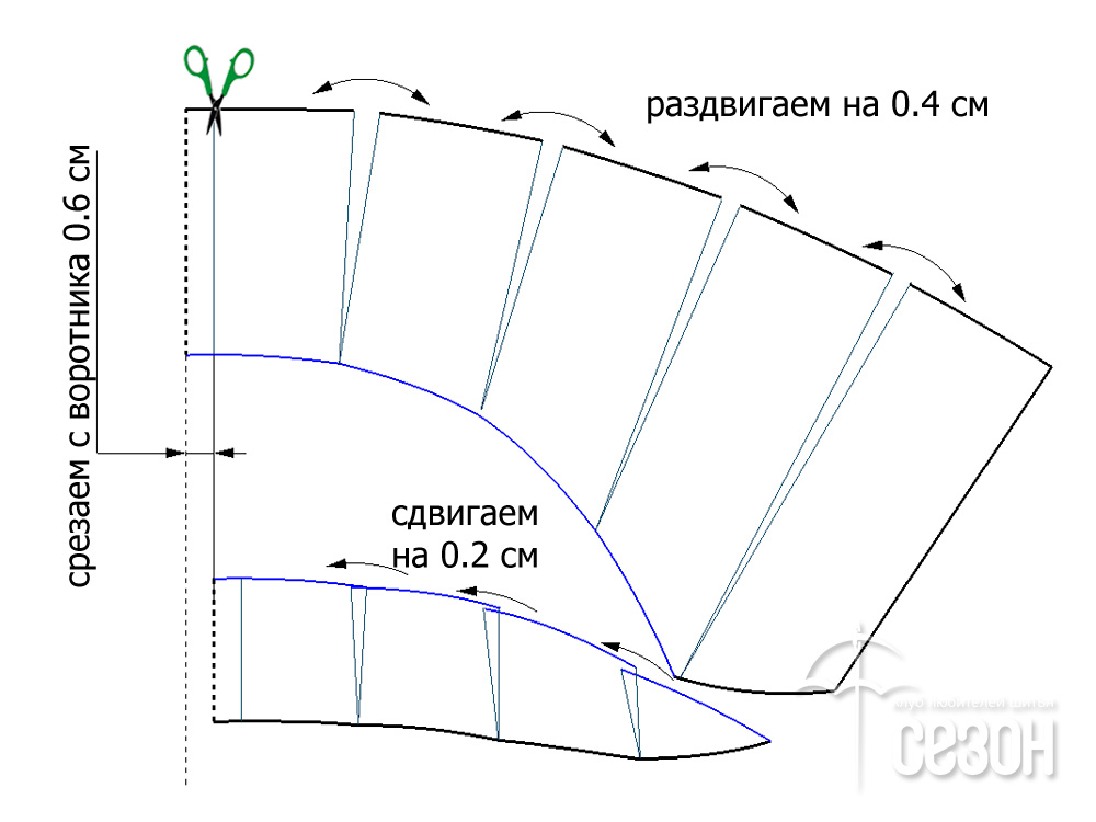 Выкройка застежки и воротника на стойке фото 399