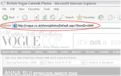 Вставка ссылки на страницу с фотографиями