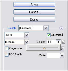Сохраняем и оптимизируем изображение